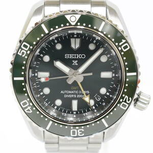 美品 保証書付き ★SEIKO★ セイコー プロスペックス GMT 6R54-00D0 SBEJ009 グリーン文字盤 ダイバーズ200m デイト 2403-K0108K(NT)