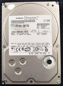 HGST HUA721050KLA330 500GB 7,200rpm SATA HDD 2008年 Cristal DiscInfo 正常 使用時間 122920H (管:SAH13 x3s