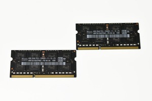 当日発送 Mac対応 メモリ DDR3 4GB×2枚 hynix PC3-12800S 中古品 9-1 iMac MacBook Pro Air