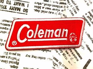 ワッペン / Coleman RED コールマン レッド アメリカン雑貨 刺繍 ハンドメイド 手芸 裁縫 飾り 素材 かざり オシャレ ししゅう アイロン