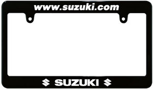 【新品・即決】ブラック ナンバーフレーム SUZUKI スズキ 汎用 USDM
