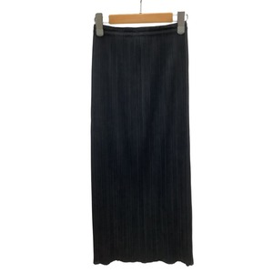 ♪♪ ISSEY MIYAKE イッセイミヤケ PLEATS PLEASE ロングスカート SIZE 3 PP05-JG001 ブラック やや傷や汚れあり