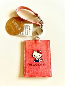 新品　未使用　サンリオ　ハローキティ　リール付きパスケース　可愛い　タグ付　人気　キャラ　kitty Sanrio 小物　おでかけ　パスケース