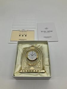 【E/A214242】MIKIMOTO ミキモト 置き時計 クォーツ 