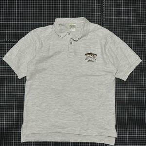 80s『 LLBean 』USA製・フライフィッシング・OLDビンテージ ポロシャツ 半袖Tシャツ 釣り メンズ S