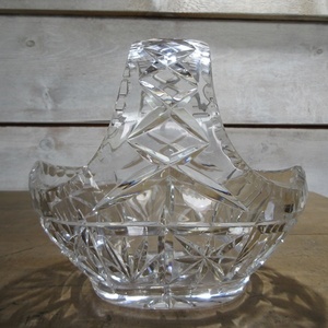イギリス インテリア雑貨 ガラス製 バスケットガラス バスケット型 ガラスボウル フラワーベース 花器 英国 glass 1331sb