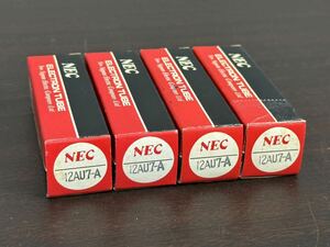 未使用品？ NEC製 真空管 12AU7-A (ロットNo.247×3本/560×1本) 4本セット 白文字 箱付き