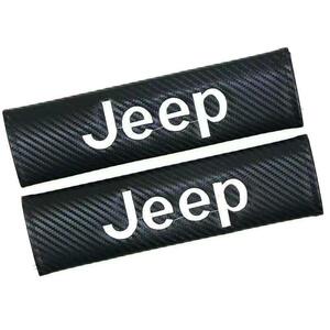 JEEP　シートベルトカバーシートベルトパッド車ロゴ刺繍入り 最新 2P 汎用タイプ