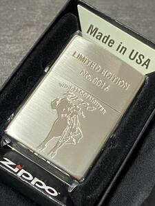 zippo ウィンディ ダブルシルエット 限定品 前面刻印 希少モデル 2023年製 WINDY シリアルナンバー NO.0016 ケース 保証書付き 