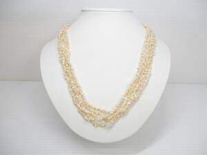 2404606-050 TASAKI タサキ 真珠 ベビーパール 5連ネックレス 金具 シルバー S刻印 全長約56cm 重量約41.9g