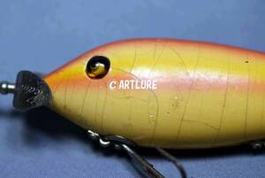 VINTAGE WOODEN LURE HEDDON　GLASS EYE SWISHER 4002-Ｊ2Ｐ USA MADE #OLDLURE #ARTLURE_VINTAGE ＃ヴィンテージルアー