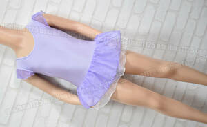 コージ・プランニング 女子バレエ・ダンス パフスリーブ スカート型 レオタード パープル サイズJS