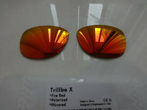 処分価格！★ トリルビーエックス 用 カスタム偏光レンズ RED Color Polarized 新品　Oakley Trillbe X　9340