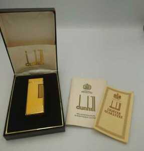 ○A79086:dunhill ダンヒル ガスライター アンティークライター1980購入証明 着火未確認 中古品