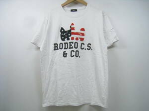 RCWB RODEO CROWNS WIDE BOWL ロデオクラウンズワイドボウル Tシャツ 半袖 刺繍 ロゴ 白 ホワイト サイズL