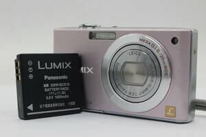 【返品保証】 パナソニック Panasonic LUMIX DMC-FX35 ピンク バッテリー付き コンパクトデジタルカメラ v901