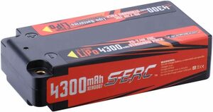 SUNPADOW 2S 7.4V ミニリチウム電池 4300mah ハードケース 4mmジャックプラグは各種RCリモコンカーモデル