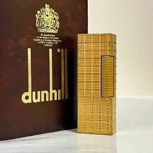 １円スタート dunhill ダンヒル ライター ガスライター ゴールド ローラー 喫煙具 喫煙グッズ b15