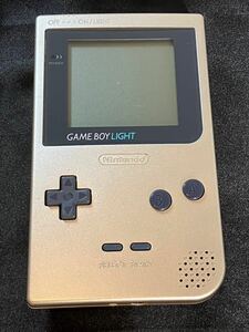 E/601 美品 通電OK GAME BOY LIGHT ゲームボーイライト Nintendo 任天堂 ゴールド 金