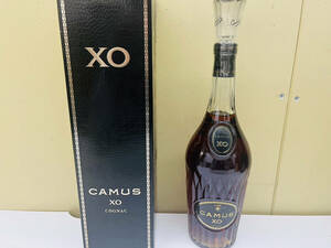 【IK-28055】【1円〜】CAMUS XO cognac カミュ エックスオー ロングネック コニャック お酒 アルコール 700ml 40% 箱付 古酒 未開栓