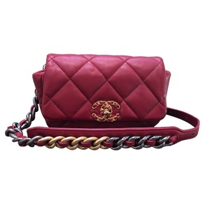 シャネル CHANEL CHANEL 19 チェーンベルトバッグ AS1163 羊革 ラムスキン ウエストバッグ レディース 中古