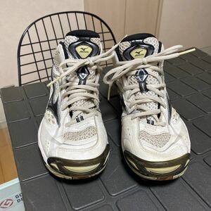 【Mizuno】ミズノ　バレーボールシューズ WAVE JUMP TR3 MIZUNO サイズ表記　JP25.5センチ　ホワイト×ブラック