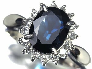 OR11607S【1円～】新品仕上【RK宝石】《Sapphire》ジュエリーマキ 上質サファイア 大粒2.26ct! 極上ダイヤモンド Pt850 高級リング ダイヤ