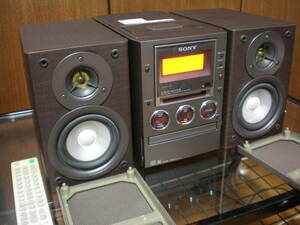 SONY/ソニー MD/CD/FM/カセット コンポ　HCD-M10　（リモコン・スピーカー付き）