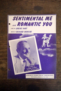 アンティーク楽譜SENTIMENTAL ME and ROMANTIC YOU[ad1-08]クラッシックオールディーズカントリーUSAコレクションビンテージディスプレイ
