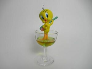 ルーニー・テューンズ トゥイーティー コップ フィギュアリン Demons & Merveilles TWEETY COUPE ワーナーブラザーズ グラス ミニ 美品