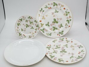 ★1スタ!!【中古お皿4枚セット】ウェッジウッド (Wedgwood) ワイルドストロベリー3枚/ピエール・カルダン1枚 食器 お皿 プレート 箱なし 中