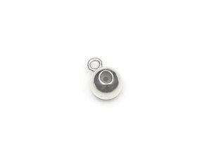 SILVER925 ストッパービーズ カン付 丸玉 4mm【2コ販売】 / SV-878BZ