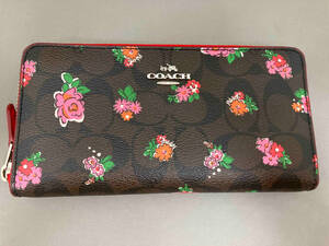 COACH コーチ M1692-F56496 ラウンドファスナー長財布 花柄 レザー