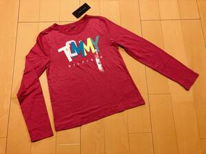 ●○ 新品 TOMMY HILFIGER トミー ヒルフィガー ロングTシャツ(ロンT) M(8-10) ピンク ○●