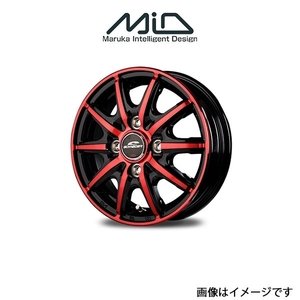 MID シュナイダー RX10-K アルミホイール 1本 ステラ/ステラカスタム LA100F/LA110F(12×3.5B 4-100 INSET42 ブラック/レッド)SCHNEIDER