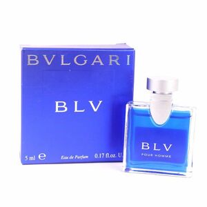 ブルガリ ミニ香水 BLV ブルー プールオム オードトワレ EDT ほぼ未使用 フレグランス メンズ 5mlサイズ BVLGARI