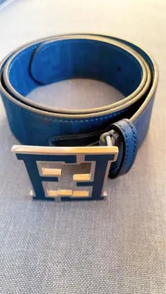 FENDI ベルト　本革　青色