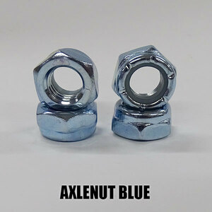 SW オリジナル AXLE NUTS/アクセル ナット BLUE/ブルー 4個1セット HIGHEND/ハイエンドタイプ スケートボード1台分