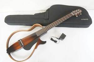 音出し確認済 YAMAHA ヤマハ SLG200S TBS サイレントギター 弦楽器 ソフトケース PA-3C 電源アダプター付き 2204272041