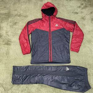 adidas climaproof 裏フリース ウォーマー スーツ セットアップ 上下 O アディダス XL 防風 防寒 撥水 ウインドブレーカー