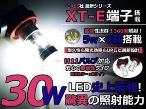 メール便送料無料 LEDフォグランプ SX-4 セダン YC11S LEDバルブ ホワイト 6000K相当 H11 CREE製 30W フォグライト 2個セット