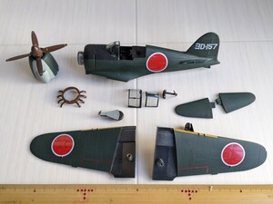 ジャンク　マルシン　1/48 雷電　ダイキャスト　金属製　塗装済み半完成品　パーツ不足　旧日本軍　局地戦闘機　迎撃機