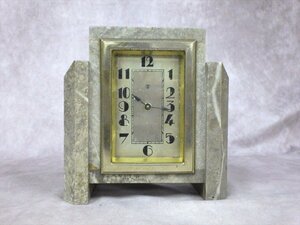 S12 当時物 昭和 30年頃 東京時計 大理石 機械式 置時計 日本製 動作します レトロ アンティーク ビンテージ TOKYO CLOCK 手巻き