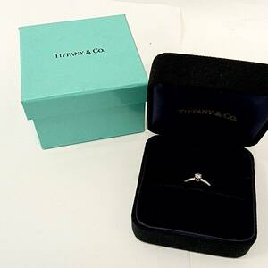 #1330 TIFFANY&CO. ティファニー プラチナ Pt950 指輪 リング 10号 11号 Diamond Ring 0.21ct J22263 箱付き 現状品 アクセサリー ギフト