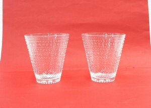 01▼【未使用】2個セット iittala イッタラ Kastehelmi カステヘルミ タンブラー 300ml クリア グラス フィンランド コップ△　1137N9