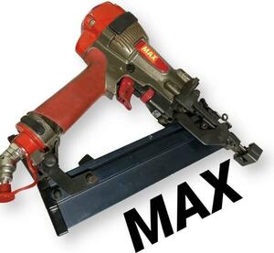 送料無料　MAX マックス 釘打機 スーパーネイラ HS-50A/KB50T0 高圧 赤 レッド エア ツール DIY 大工