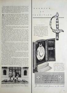 稀少・時計広告！1950年ヴァシュロン・コンスタンタン 時計広告/Vacheron Constantin/Watch/W