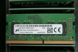 Micron　1rx8　PC4 - 3200AA - SA2 - 11　8GB × １枚