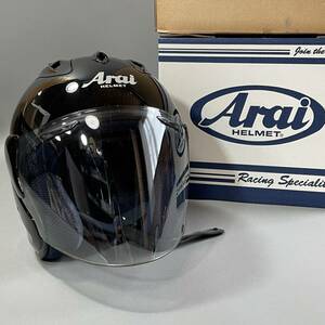 MS1129 Arai アライ SZ-Ram2 ジェットヘルメット 57-58cm Mサイズ ブラック 2001年製造 SNELL M2000規格 箱あり (検)バイク シールド 黒
