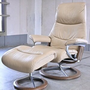 EKORNES 40万「View/ビュー」ストレスレスチェア オットマン付き ベージュ リクライニング パーソナル 北欧ノルウェー エコーネス